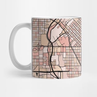 Denver Map Pattern in Soft Pink Pastels Mug